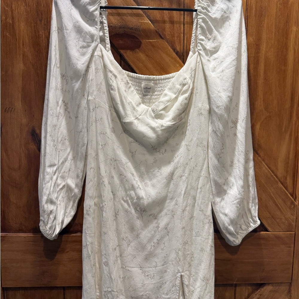 Aritzia Wilfred White Floral Dress